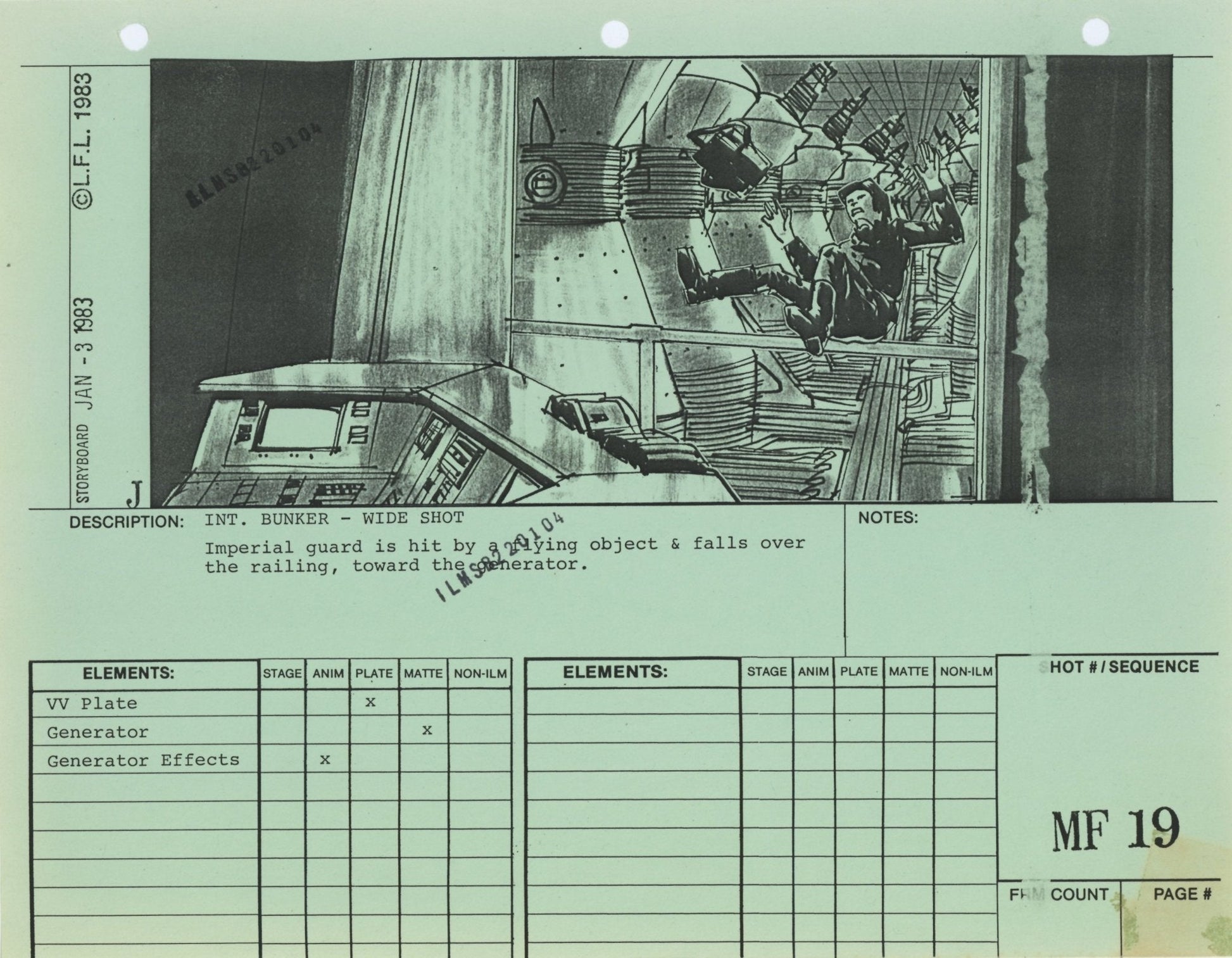Star Wars: Return of the Jedi - VFX Storyboard: Misc. Forest 19