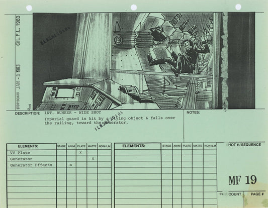 Star Wars: Return of the Jedi - VFX Storyboard: Misc. Forest 19