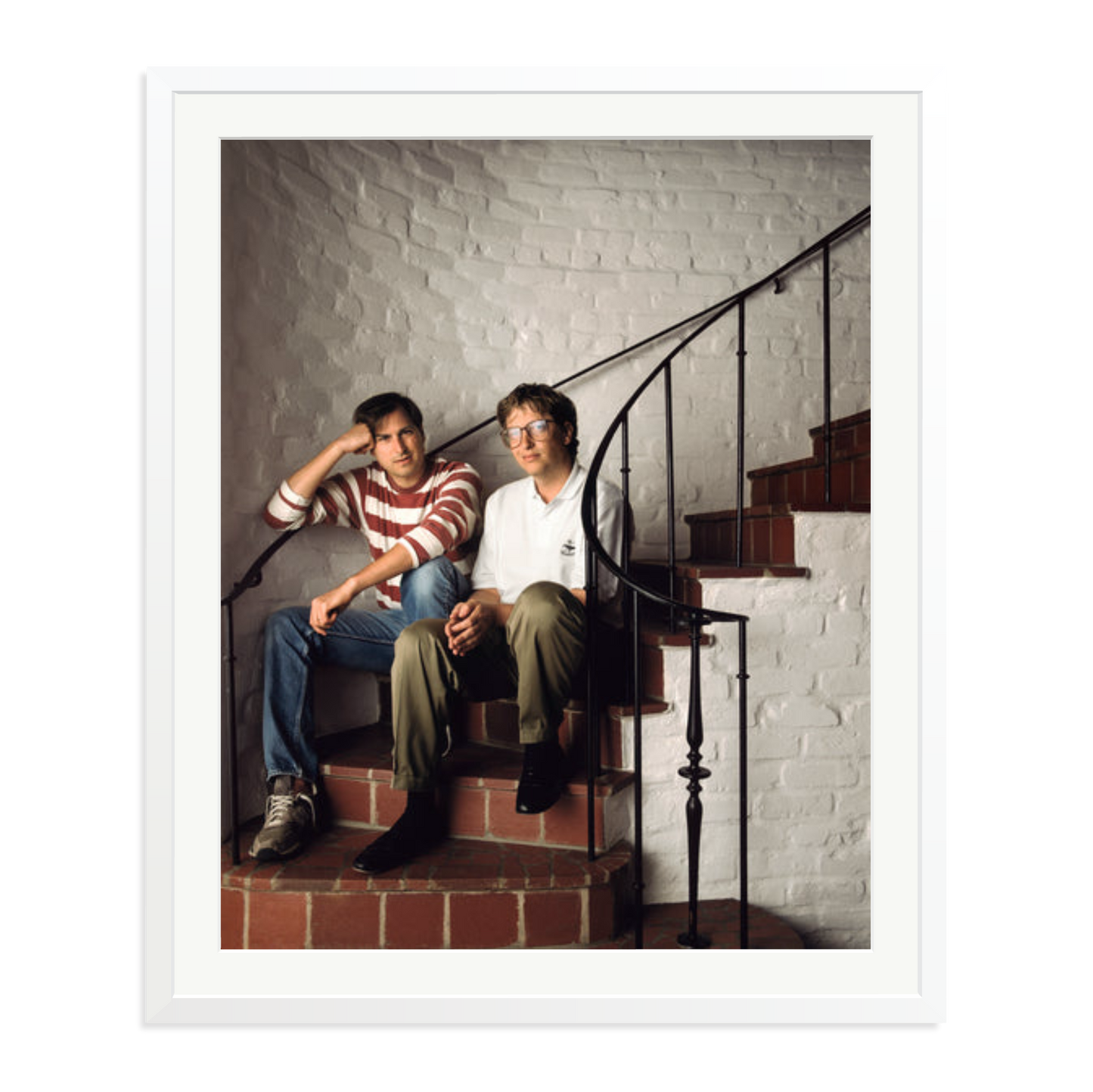 Steve Jobs & Bill Gates Framed Print