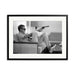 Steve McQueen Aims a Pistol Framed Print - Black