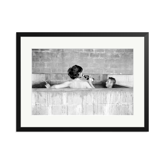 Steve McQueen & Wife Framed Print