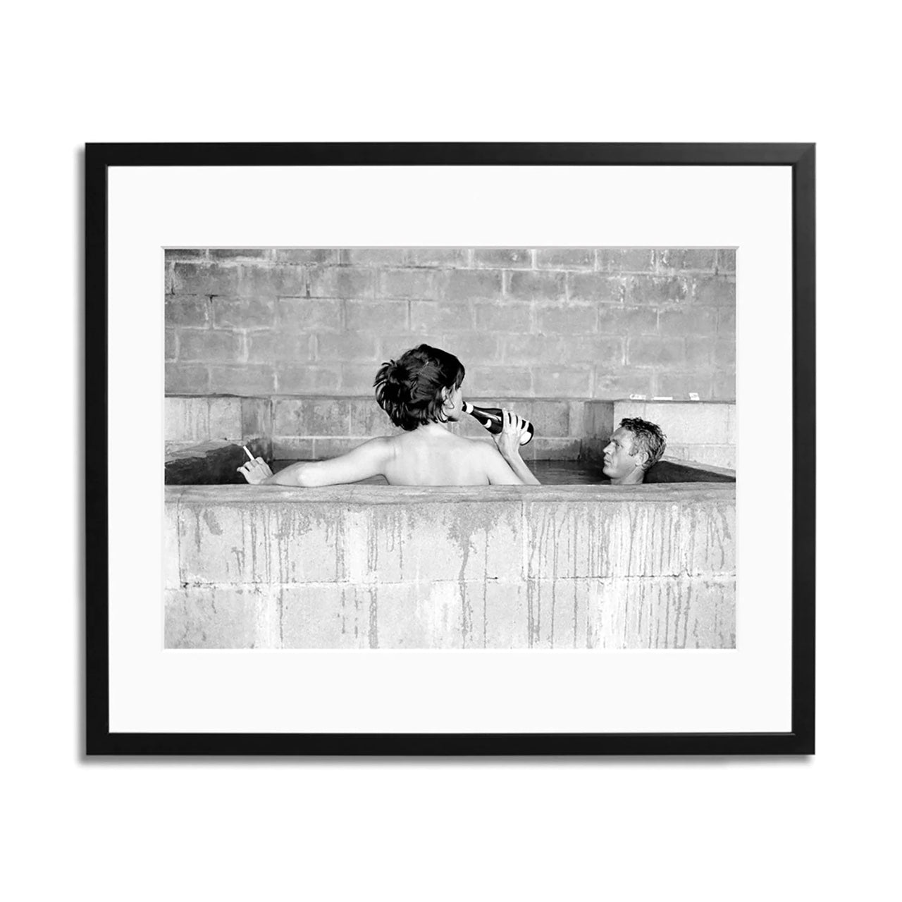 Steve McQueen & Wife Framed Print