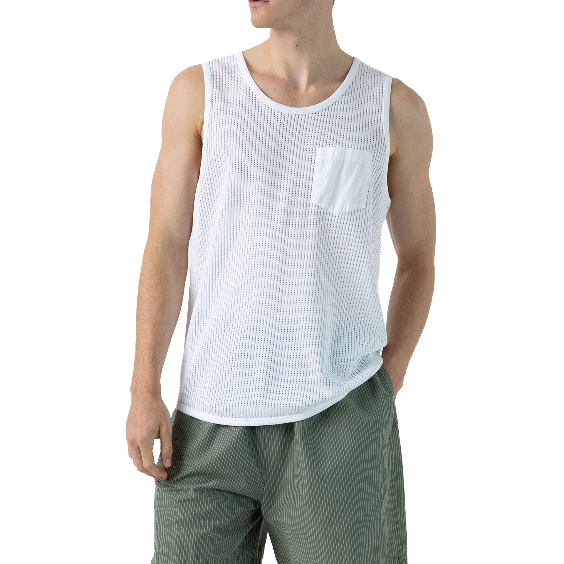 Sunspel x Nigel Cabourn Mesh Tank Top | Uncrate Supply