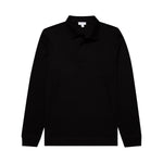 Sunspel Heavyweight Rugby Polo Shirt - Black