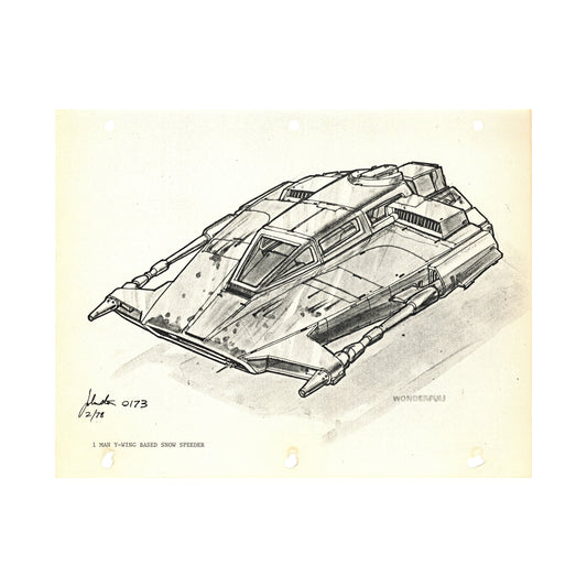 Star Wars: The Empire Strikes Back - T-47 Air Speeder Prototype Front View Print