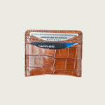 WP Standard Crocodile Card Wallet - Tan