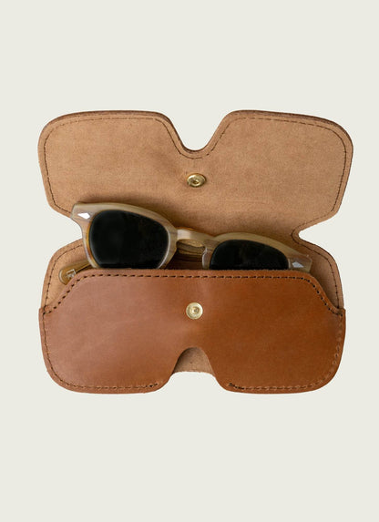WP Standard Leather Sunglasses Case Tan