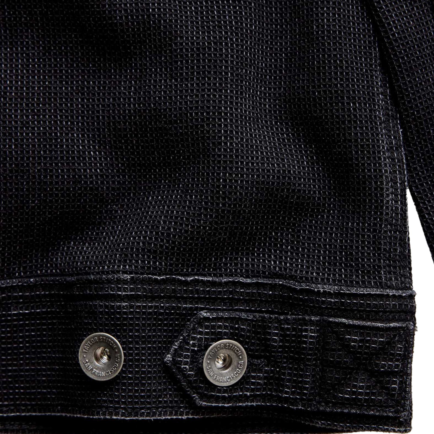 Taylor Stitch Black Indigo Waffle Long Haul Jacket