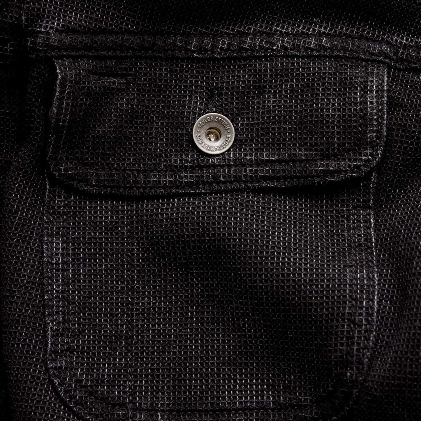Taylor Stitch Black Indigo Waffle Long Haul Jacket