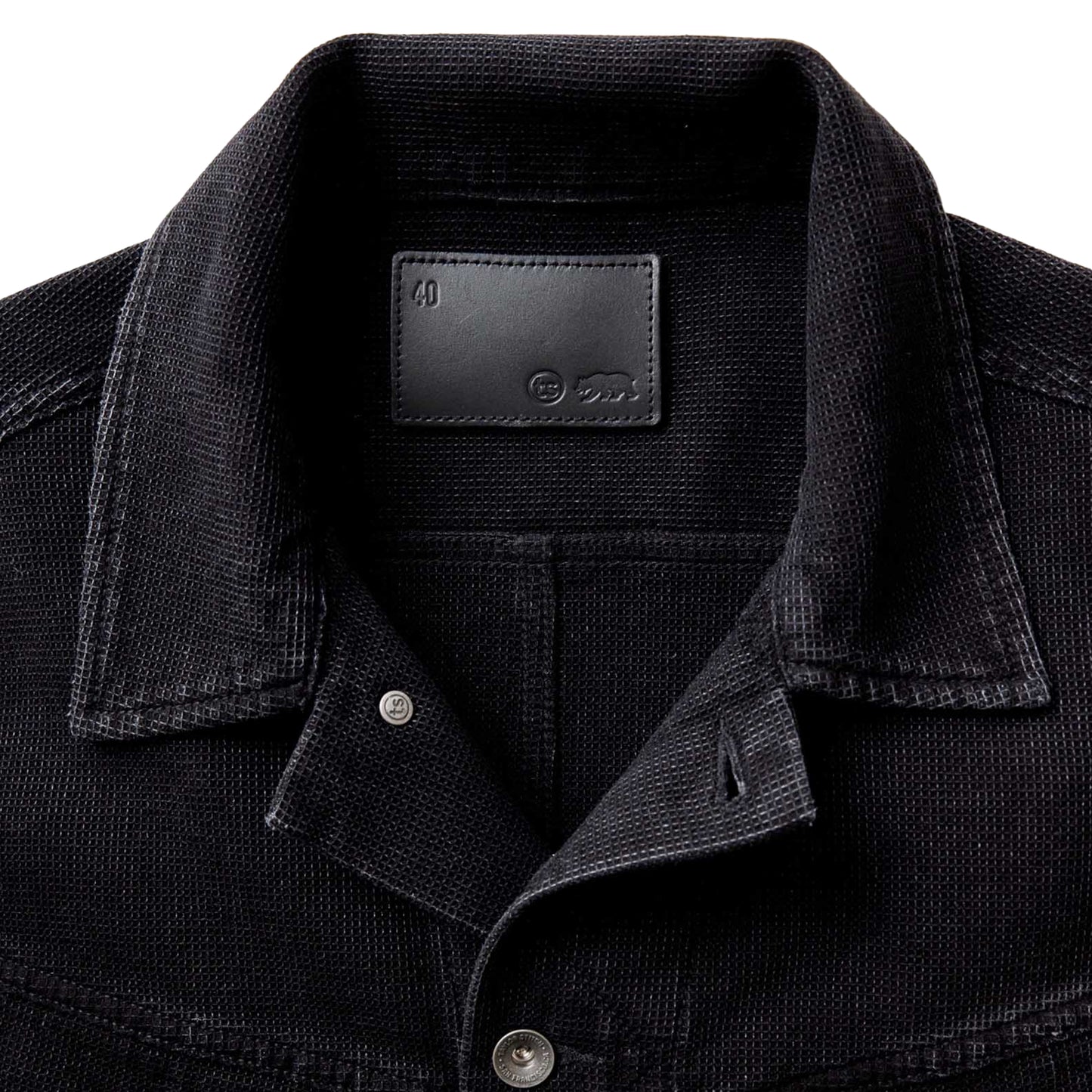 Taylor Stitch Black Indigo Waffle Long Haul Jacket