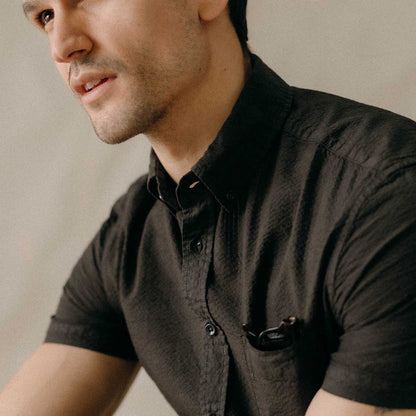 Taylor Stitch Faded Black Seersucker Jack Shirt
