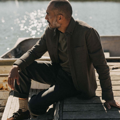 Taylor Stitch Fatigue Olive Waffle Jack Shirt