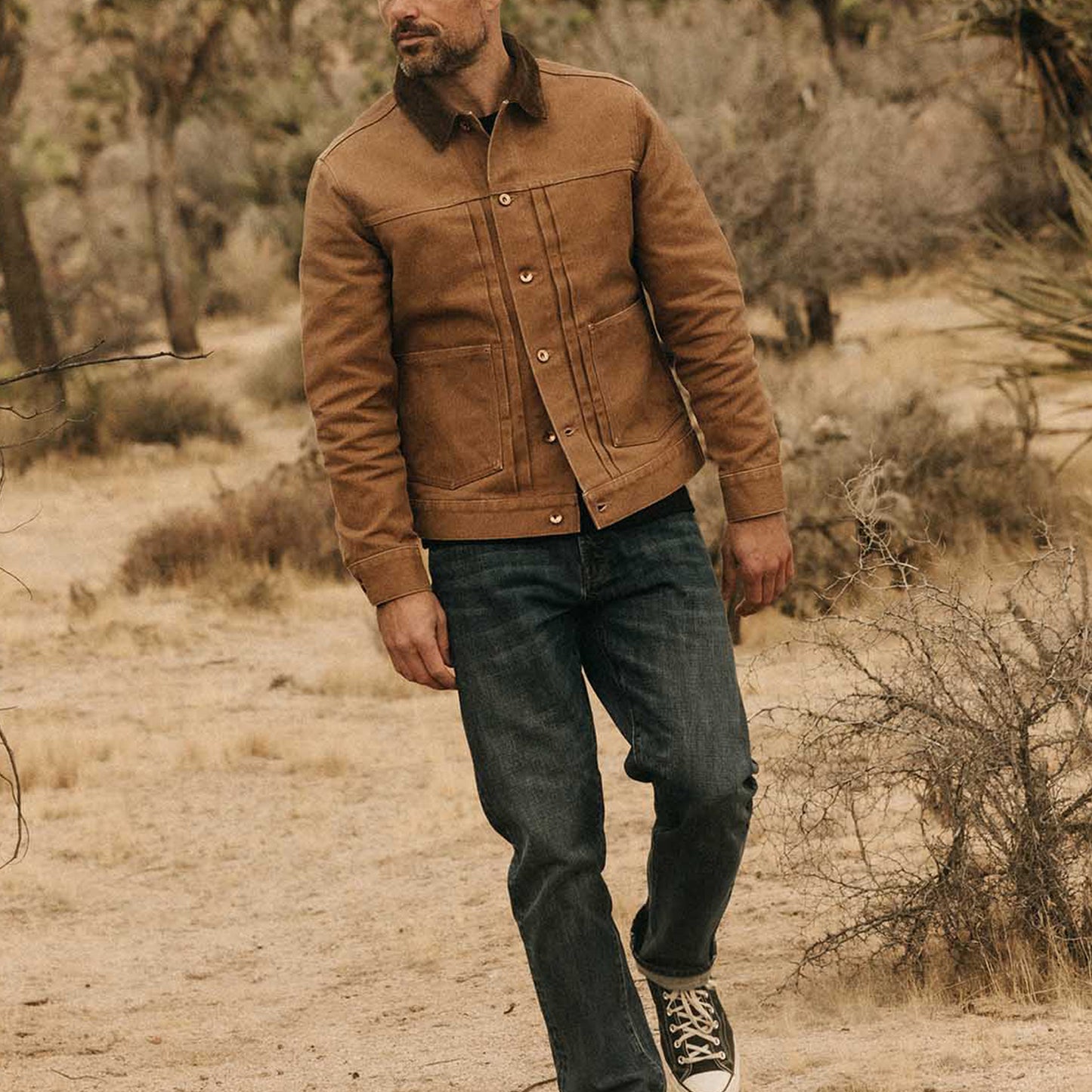 Taylor Stitch Tobacco Chipped Canvas Ryder Jacket