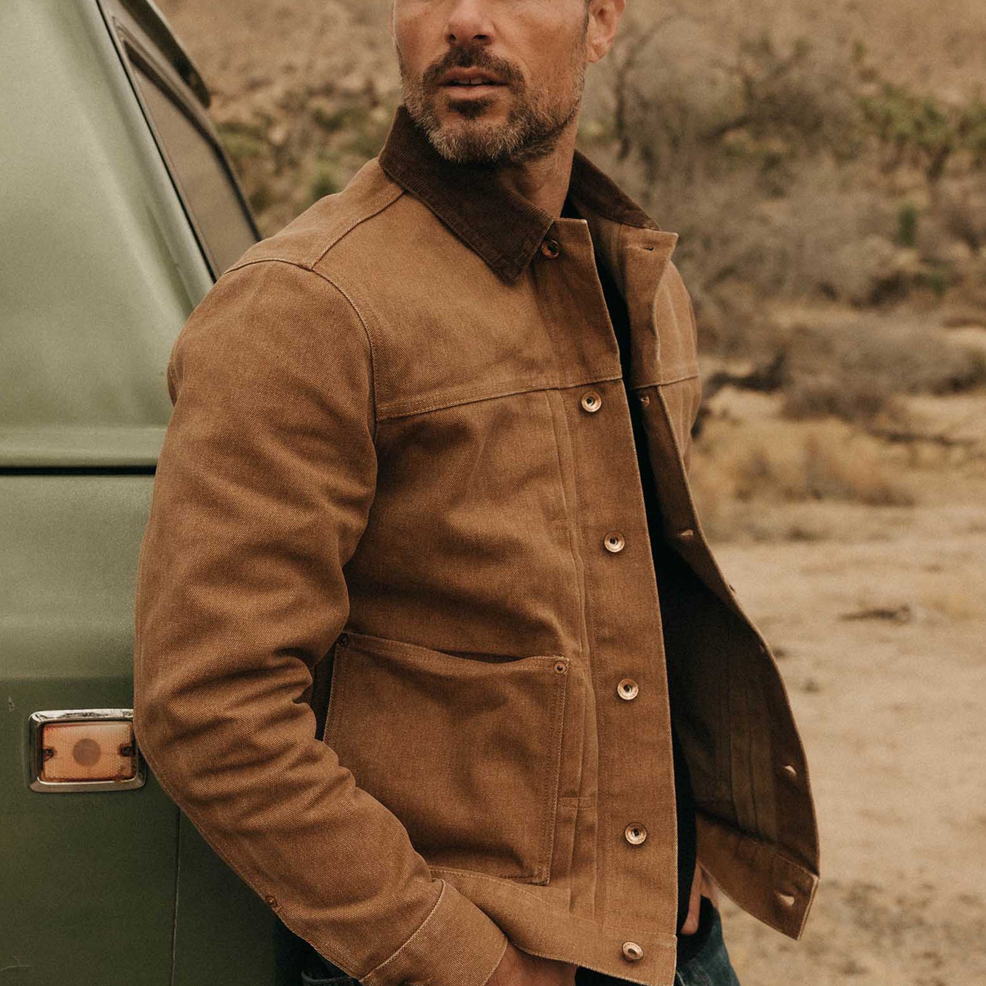 Taylor Stitch Tobacco Chipped Canvas Ryder Jacket | Uncrate Supply