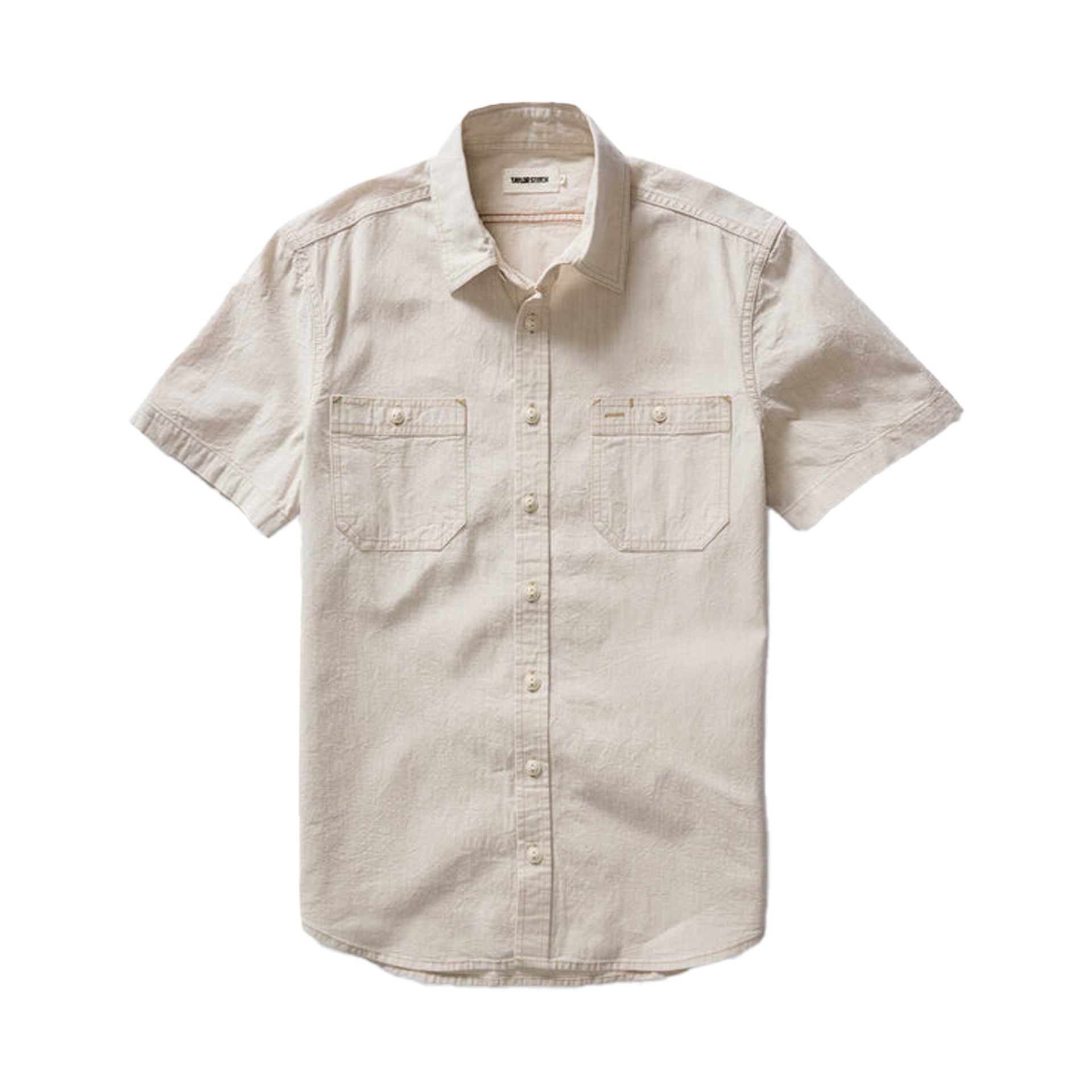 Taylor Stitch Short Sleeve Chambray Utility Shirt | Uncrate