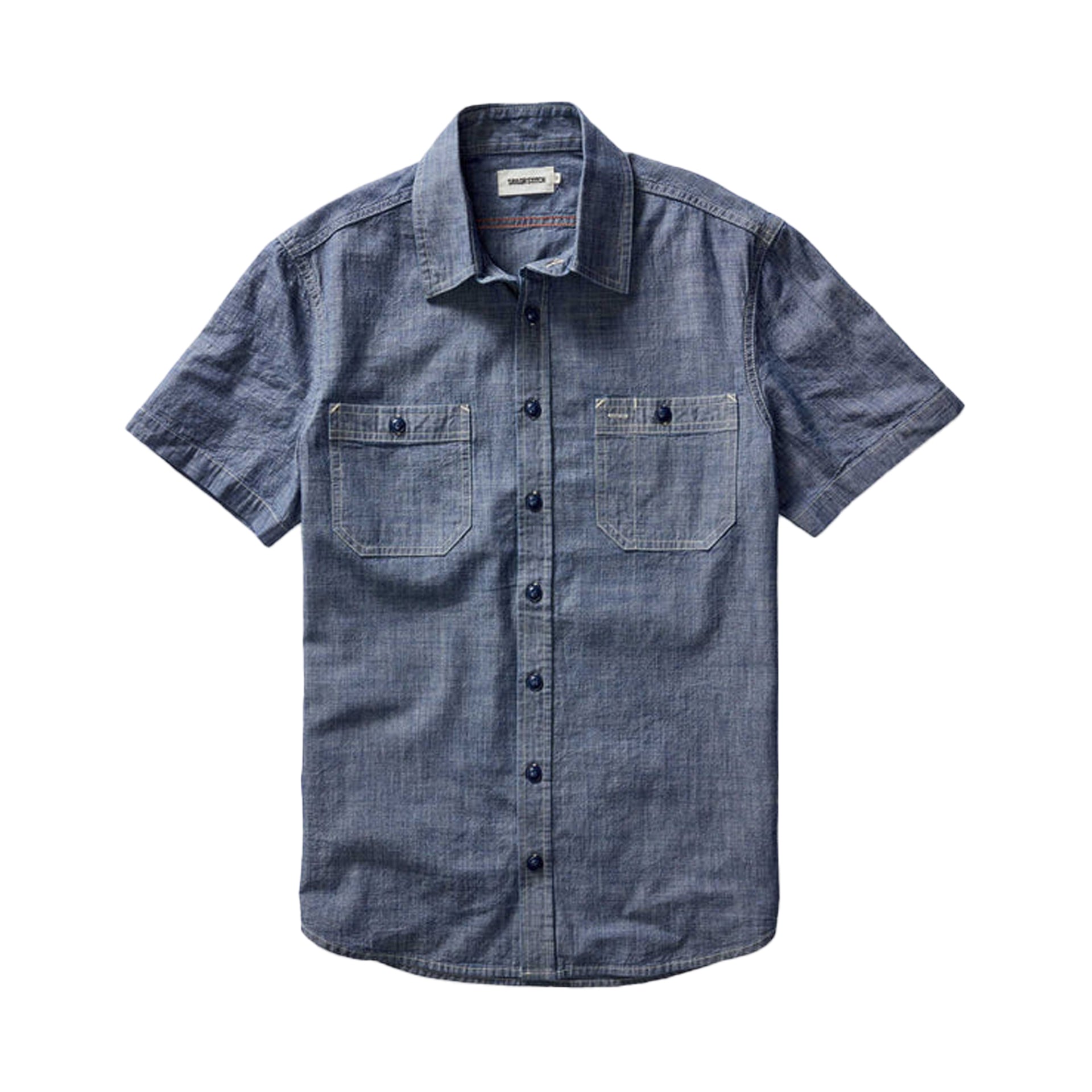 Taylor Stitch Short Sleeve Chambray Utility Shirt | Uncrate