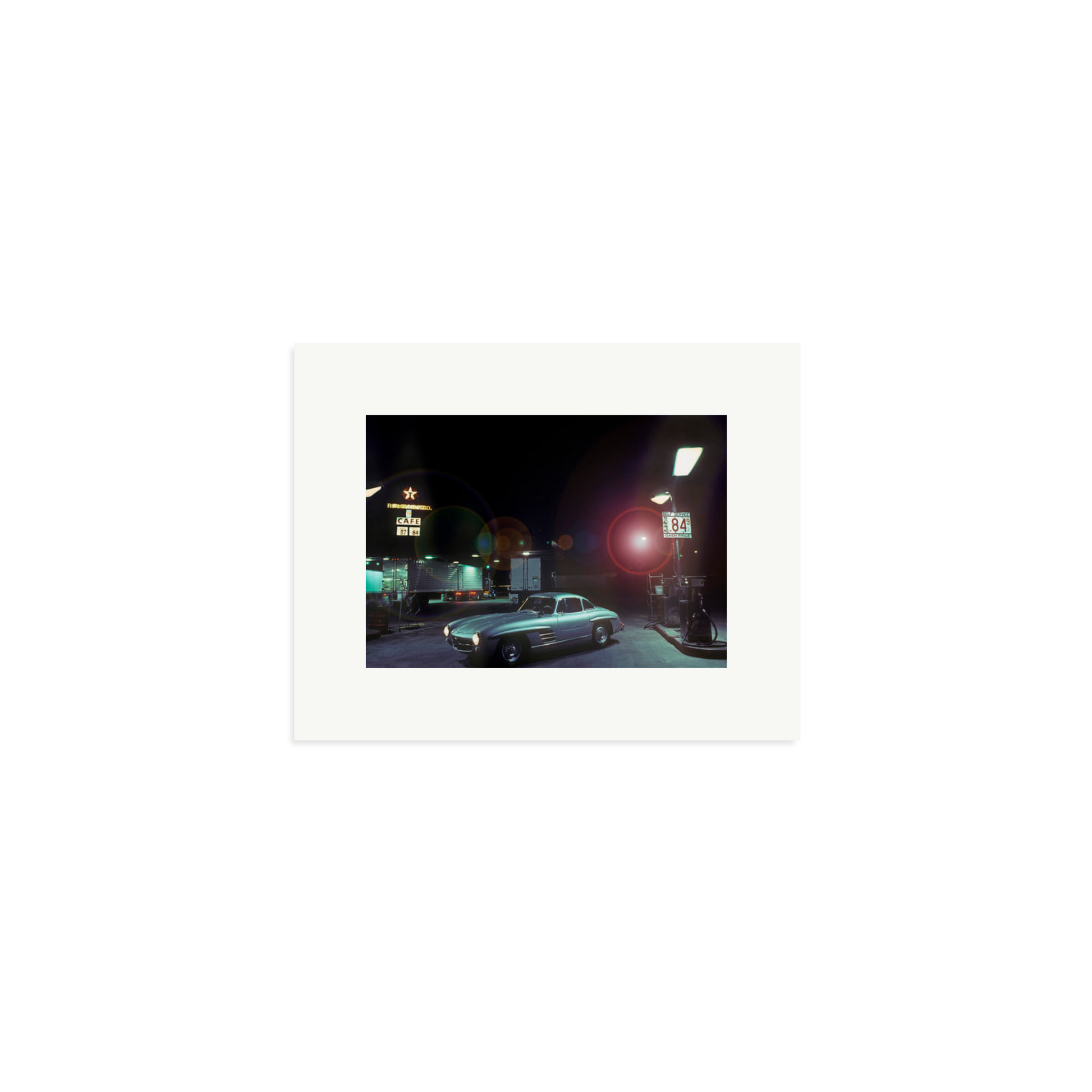 The Gas Station Framed Print Print Only Small