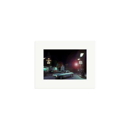 The Gas Station Framed Print Print Only Small