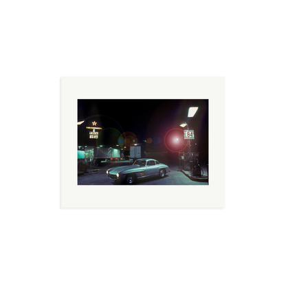 The Gas Station Framed Print Print Only Medium