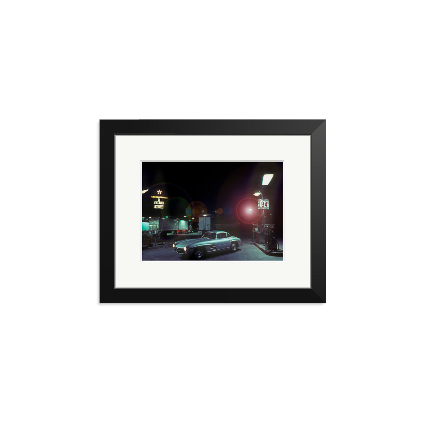 The Gas Station Framed Print Black Small