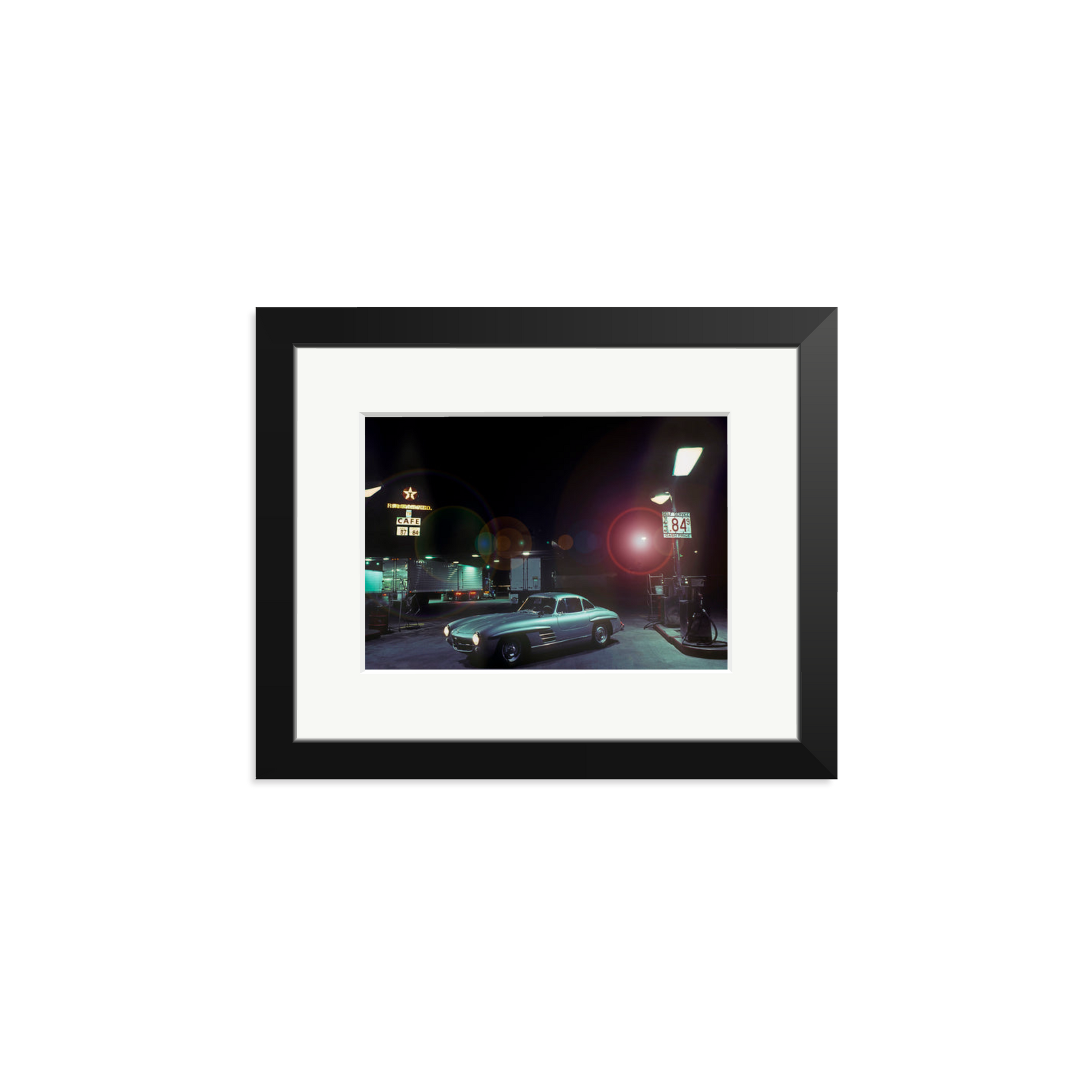 The Gas Station Framed Print Black Small