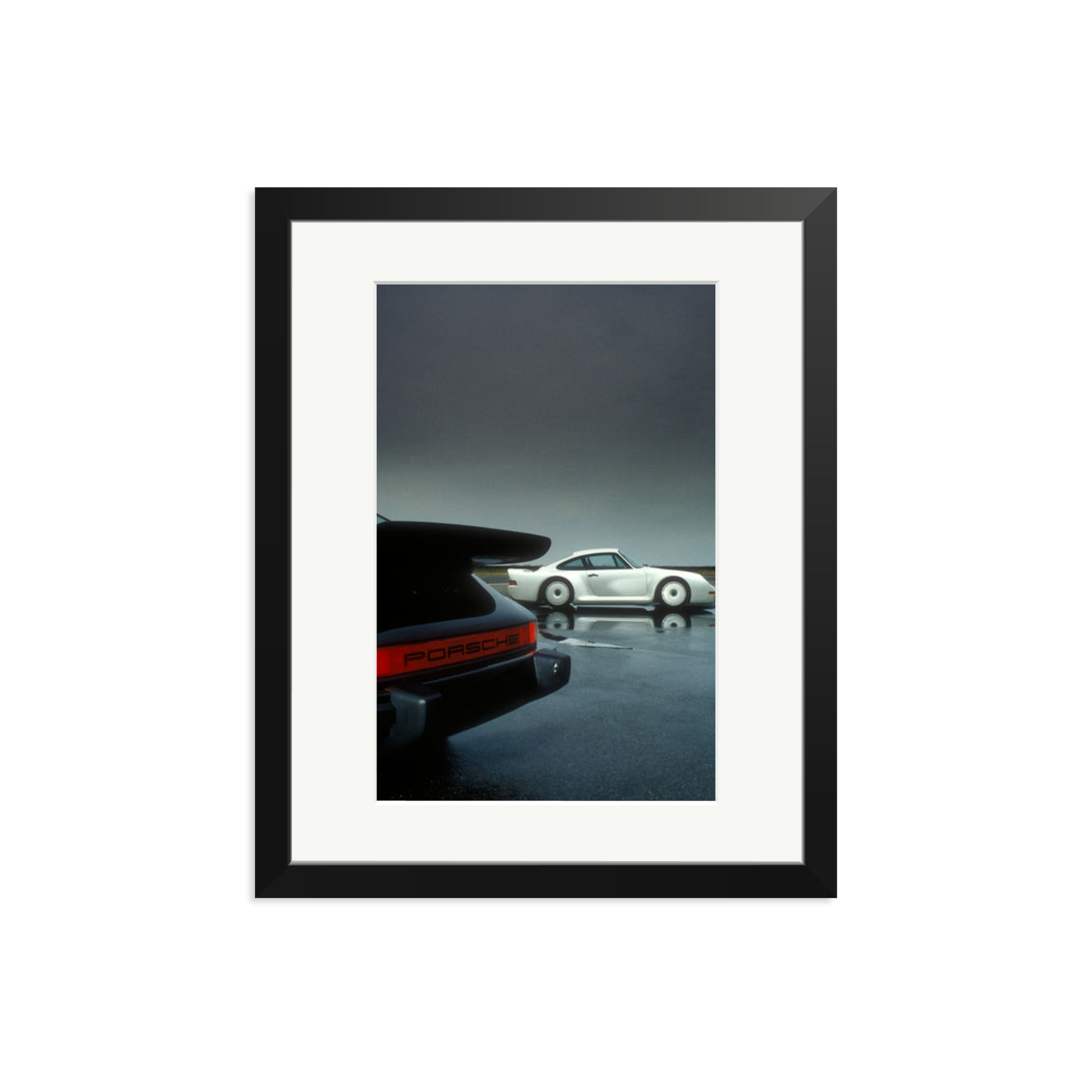 Porsche Test Track Framed Print Black Medium