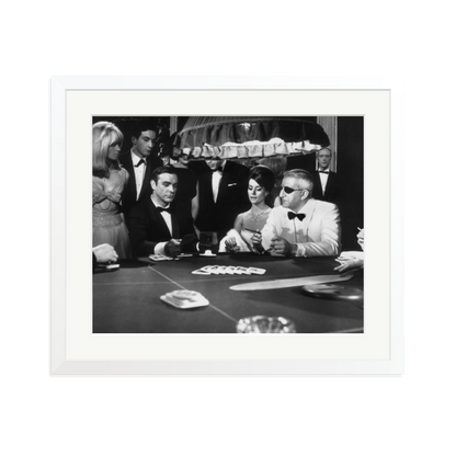 Thunderball Gambling Framed Print White Large