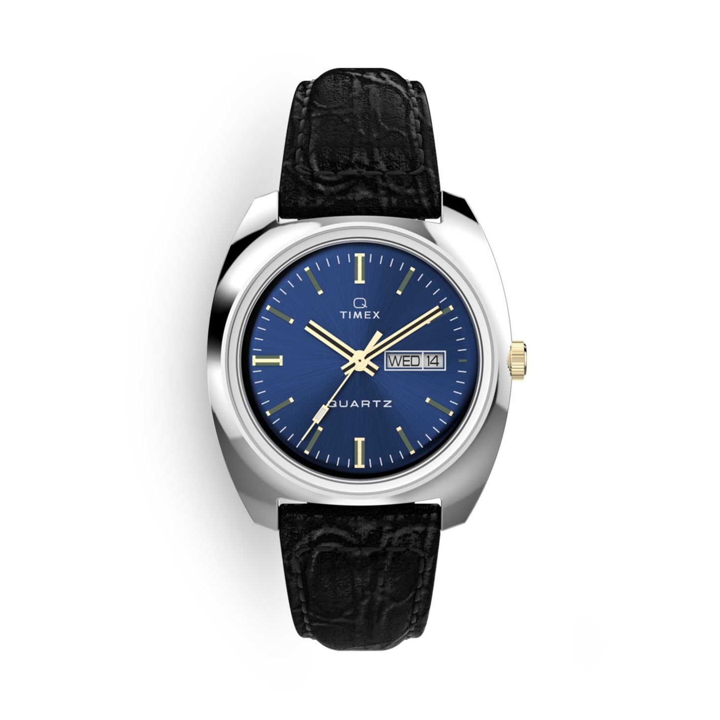 Timex Q Day Date Dress Watch