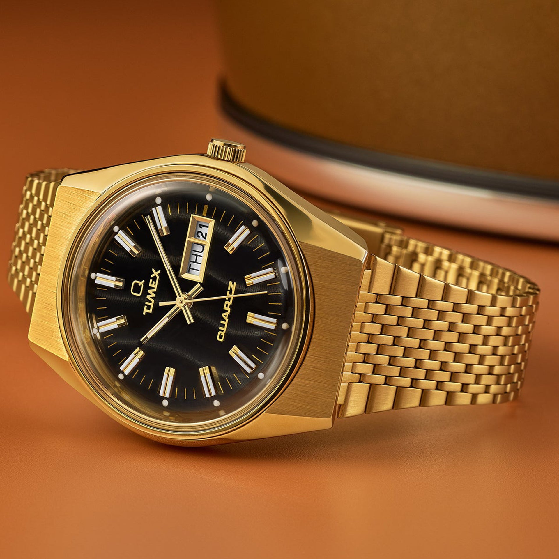 TIMEX Q (タイメックス) TW2U61500 ゴールド 腕時計 TIMEX タイメックス Q タイメックスキュー腕時計 メンズ 2色