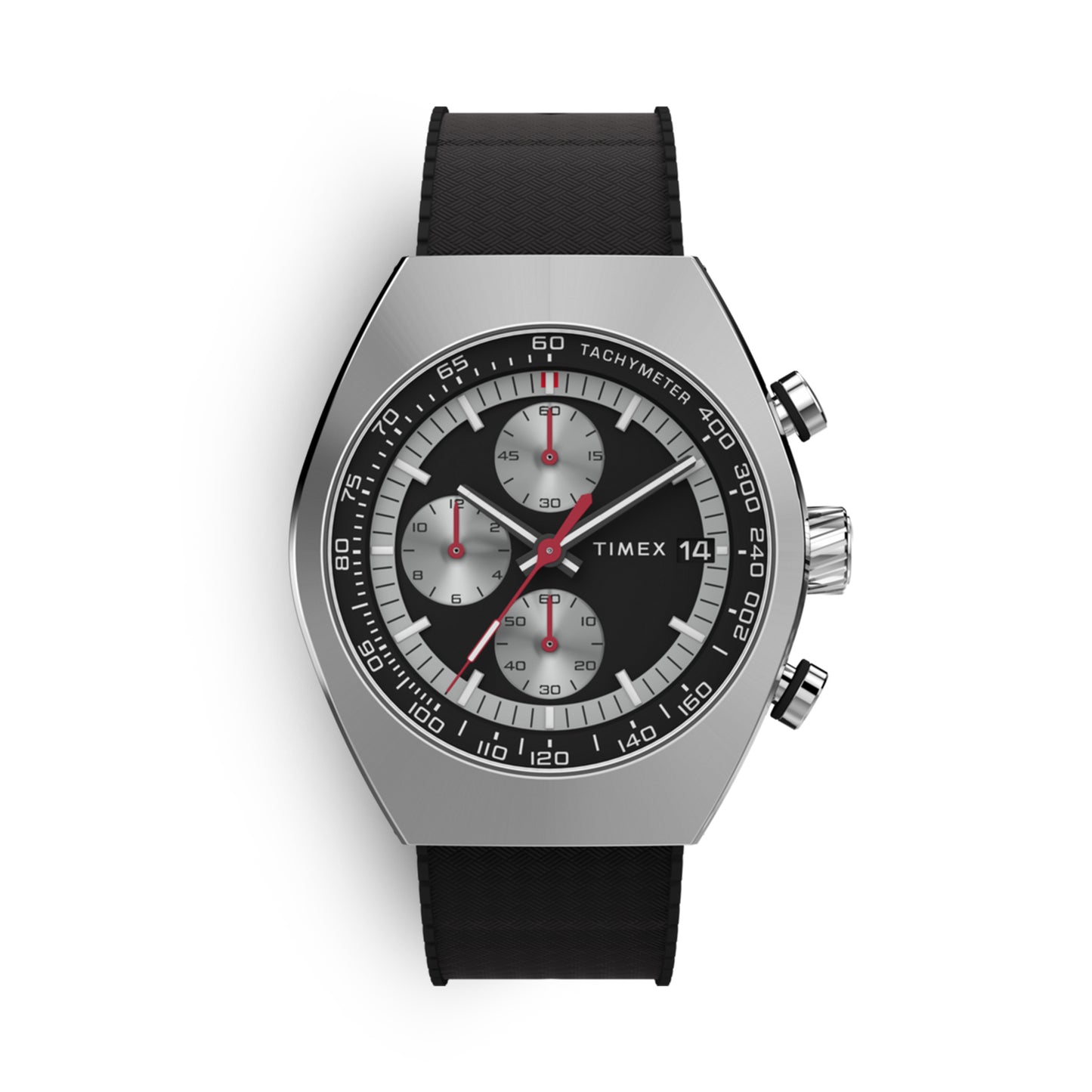 Timex Legacy Tonneau Rubber Strap Chronograph Watch