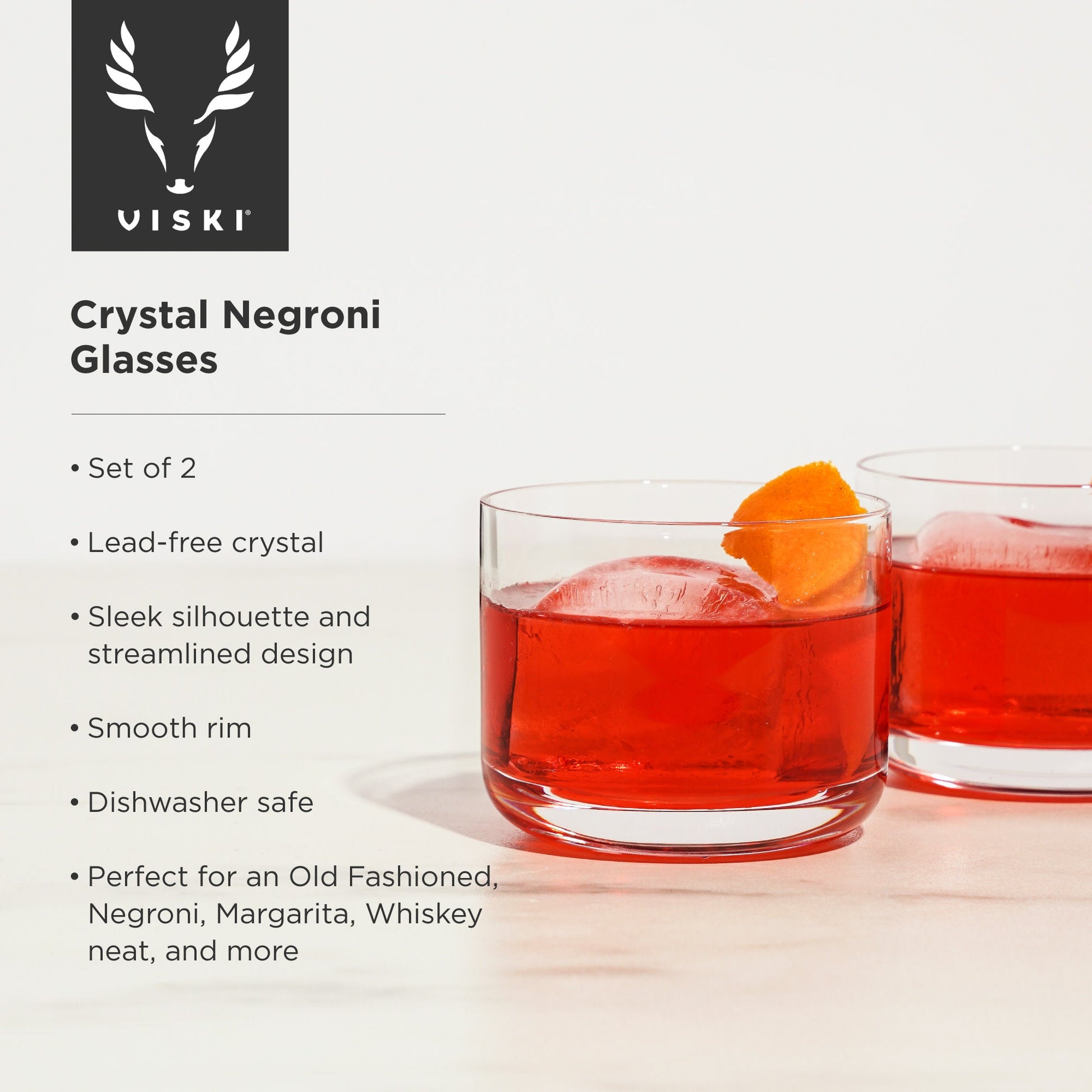 Raye Crystal Negroni Glasses Set