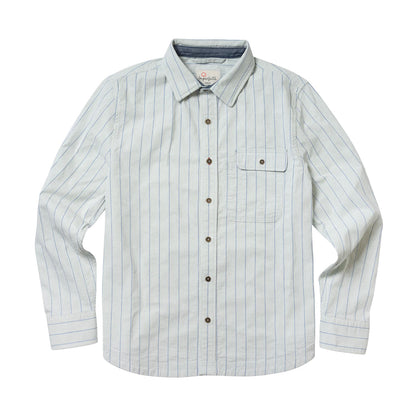 Imperfects Tradesman Button-Down in Striped Chambray