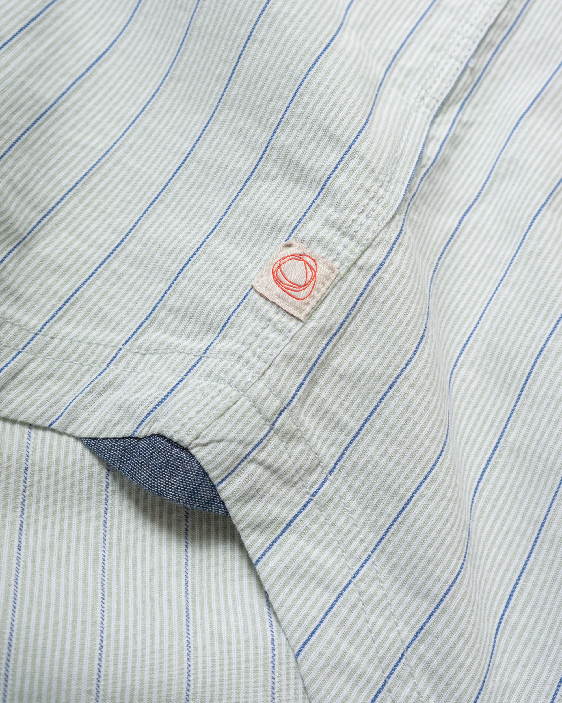Tradesman Button-Down in Striped Chambray