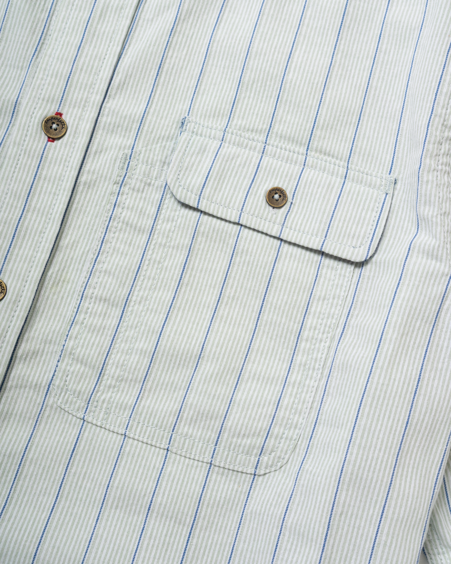 Tradesman Button-Down in Striped Chambray