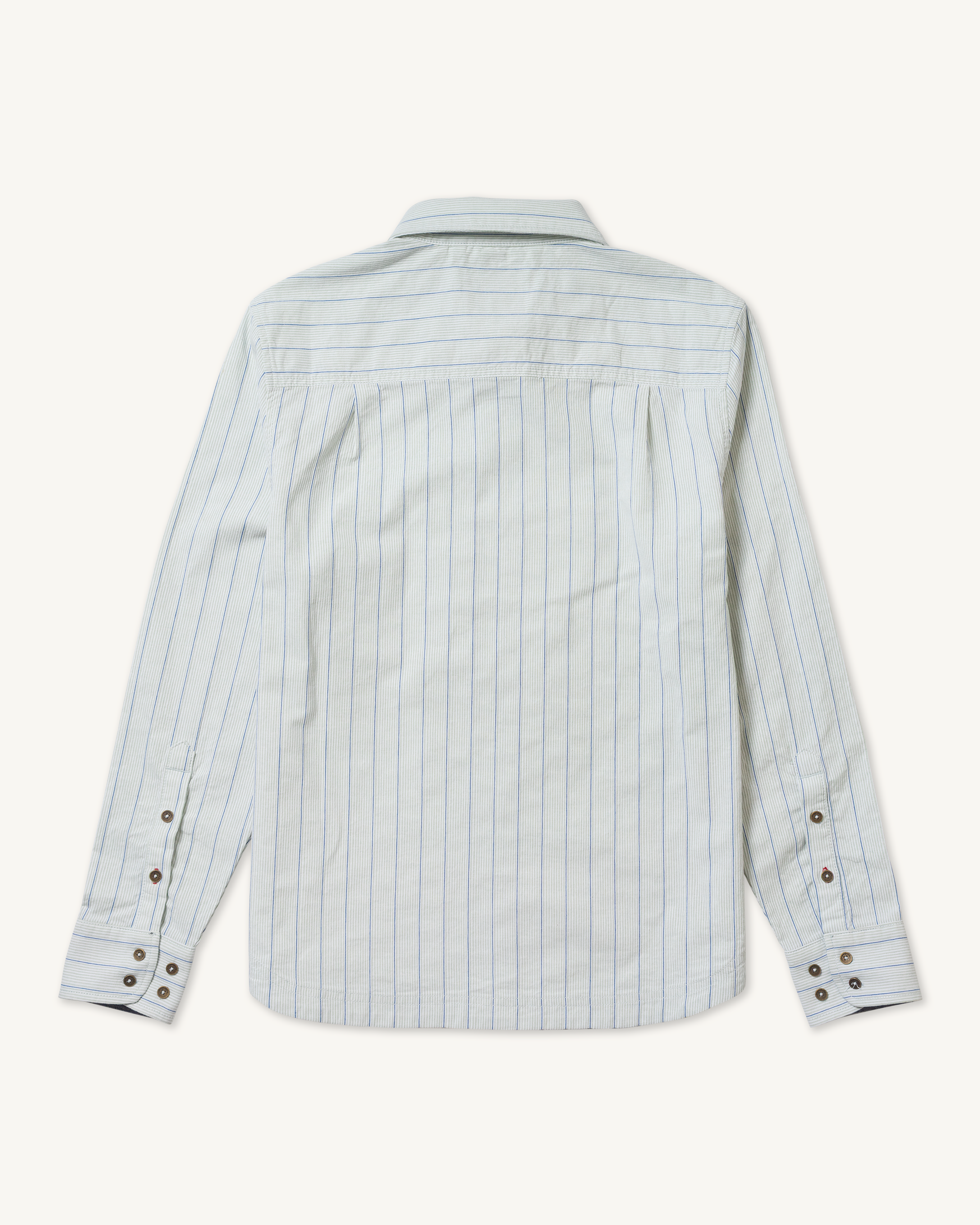Tradesman Button-Down in Striped Chambray