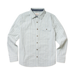 Imperfects Tradesman Button-Down in Striped Chambray - Mineral Stripe