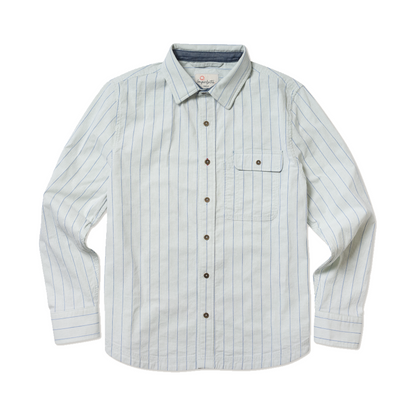 Imperfects Tradesman Button-Down in Striped Chambray