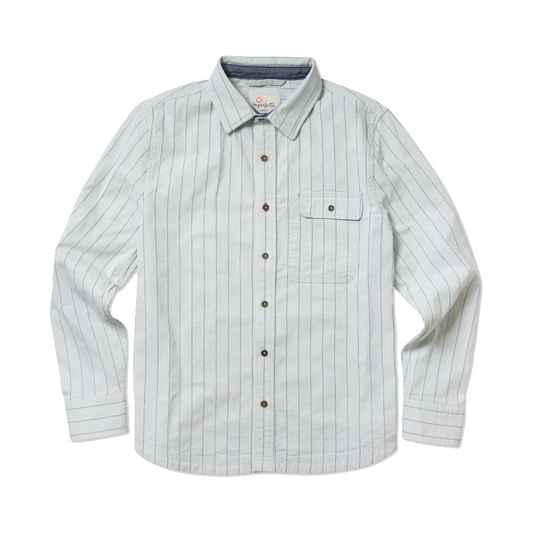 Imperfects Tradesman Button-Down in Striped Chambray