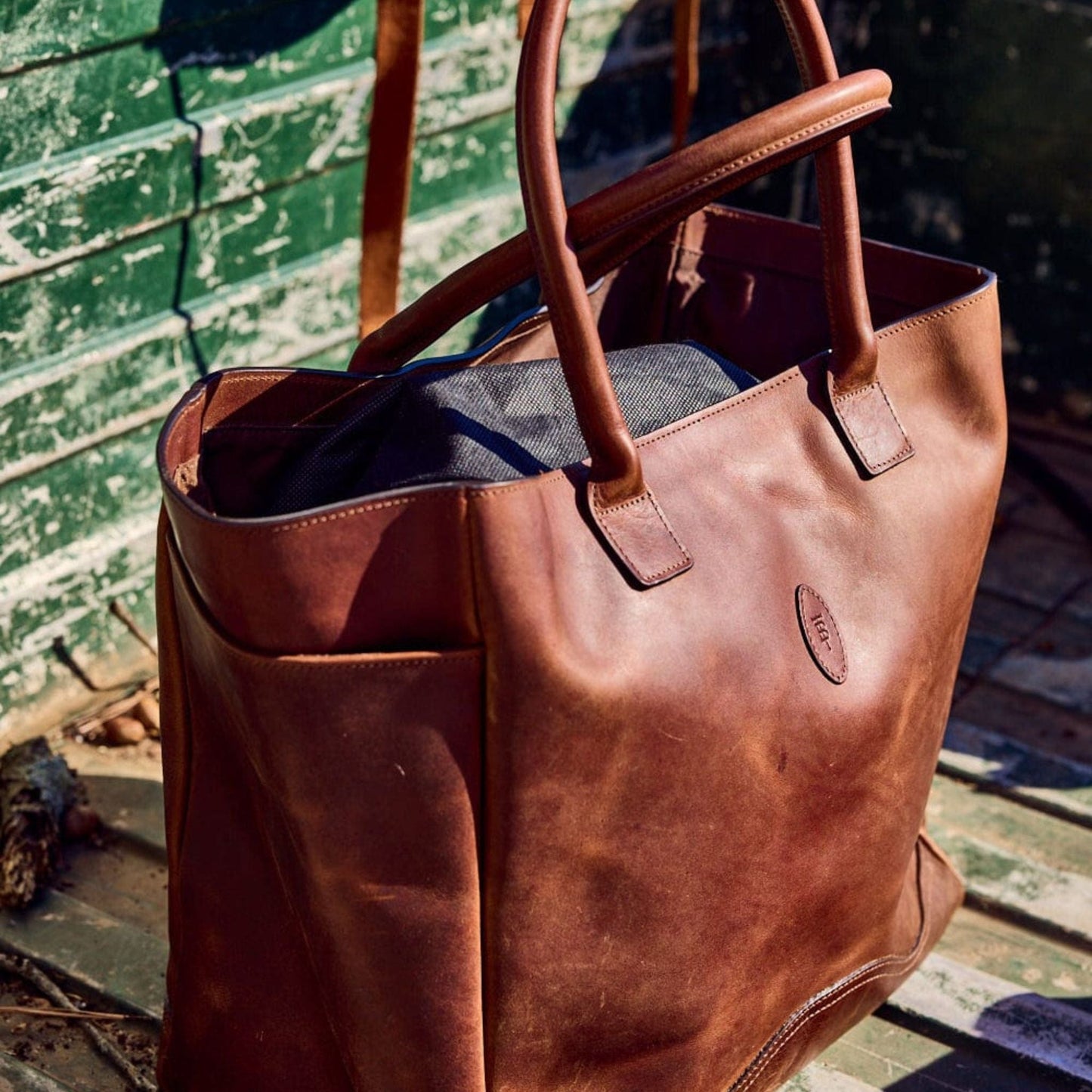 Tom Beckbe Leather Carryall Bag