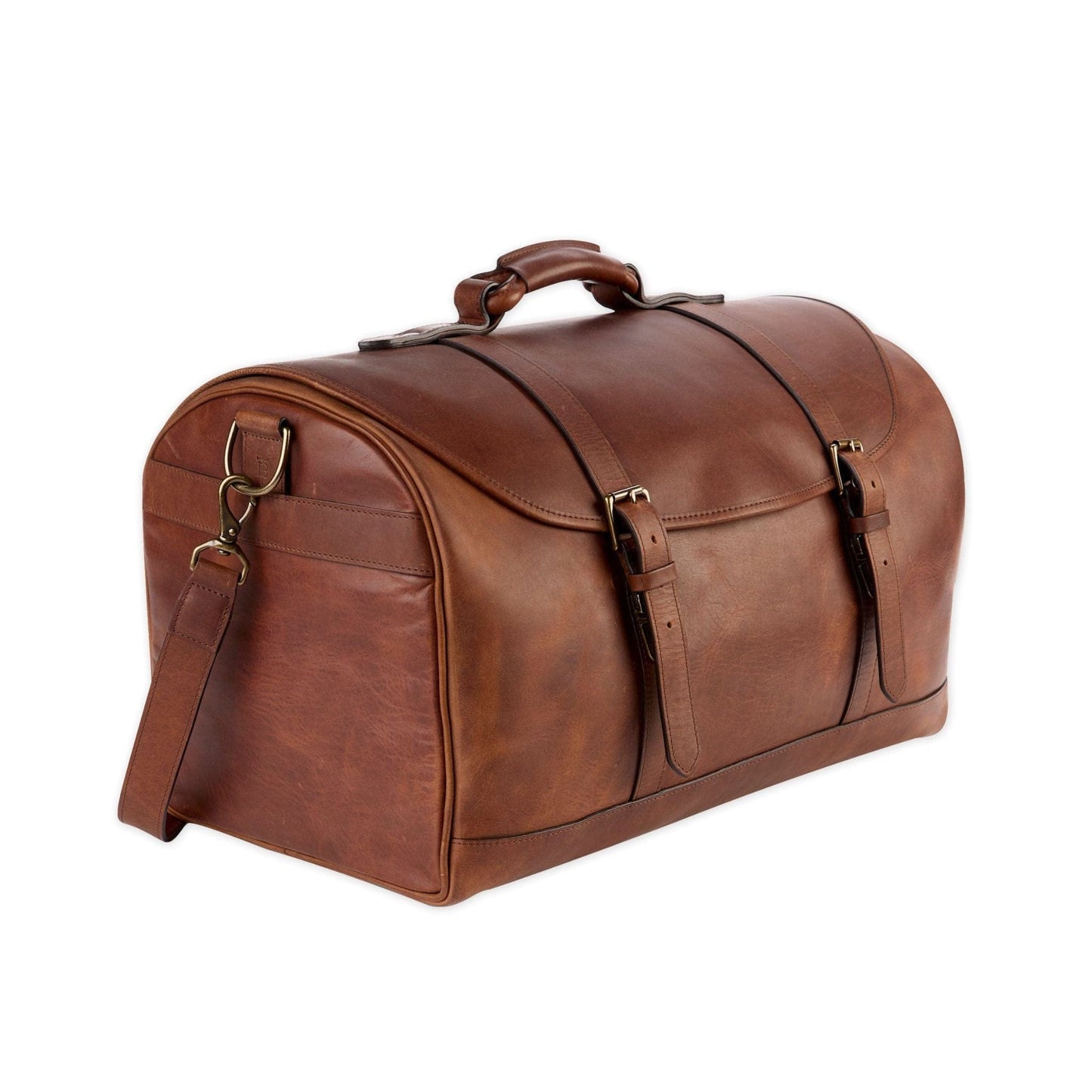 Tom Beckbe Leather Weekender Duffel Bag