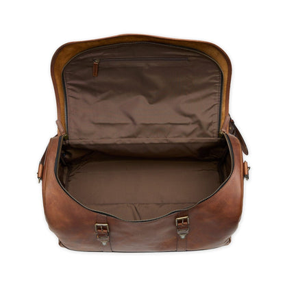 Tom Beckbe Leather Weekender Duffel Bag