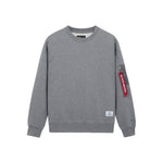 Alpha Industries UTILITY POCKET CREWNECK - MEDIUM CHARCOAL HEATHER