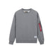 Alpha Industries UTILITY POCKET CREWNECK - MEDIUM CHARCOAL HEATHER