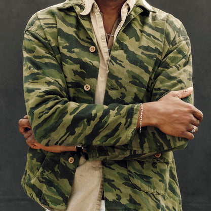 Imogene+Willie fatigue jacket in brushstroke camo