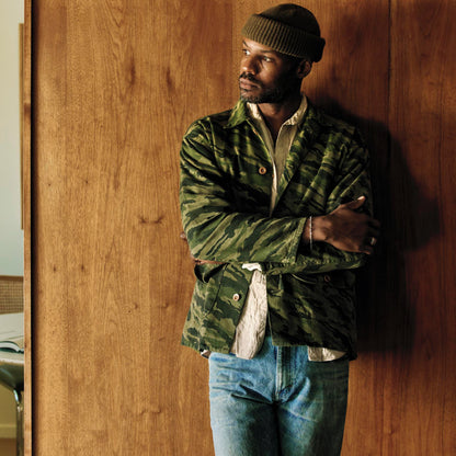 Imogene+Willie fatigue jacket in brushstroke camo