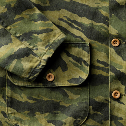 Imogene+Willie fatigue jacket in brushstroke camo