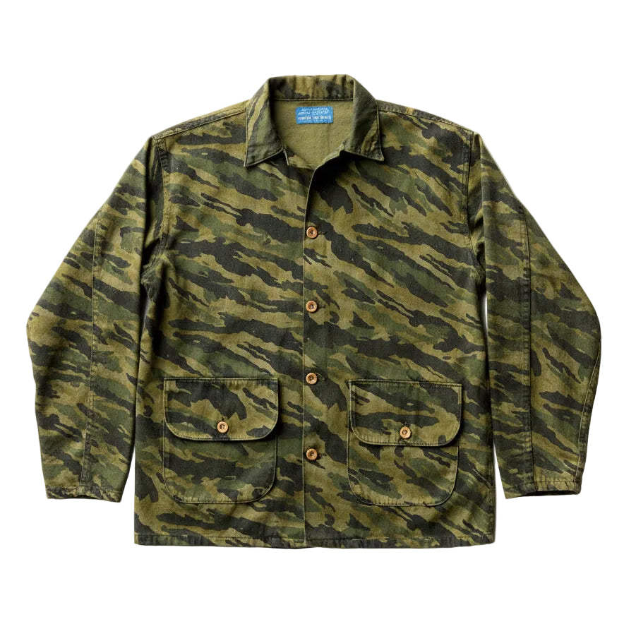 Imogene+Willie fatigue jacket in brushstroke camo