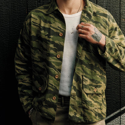 Imogene+Willie fatigue jacket in brushstroke camo