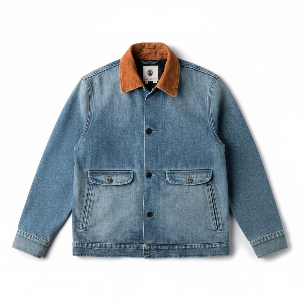 Imogene+Willie quilt lined washed denim chore coat