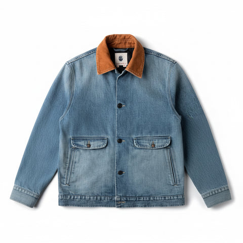 Imogene+Willie quilt lined washed denim chore coat